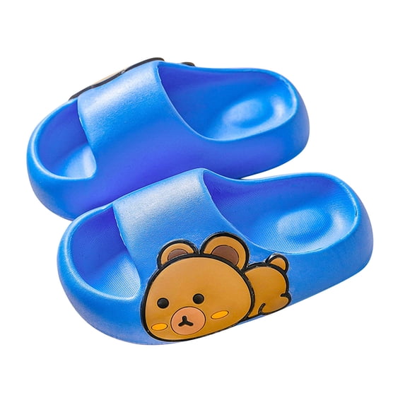4-5 Years Kid's Slides Girls Boys Comfort Non-Slip Thick Sole Slippers Summer Beach Shoes Toddler Slippers Baby Girls Cute Cartoon Rabbit EVA Soft Non-slip Thick Bottom Outdoor Slippers Blue