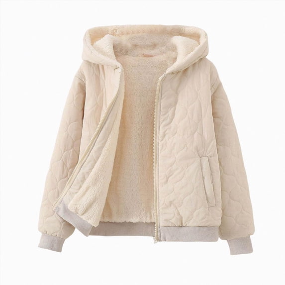 4-5 Years Little Boys Quilted Hooded Jacket Fleece Lined Zip Up Lightweight Padded Coat