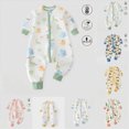 thumbnail image 1 of 4-5 Years Newborn Boys Girls Pajamas Rompers Home Clothes Baby Sleeping Bag Boys Girls Jumpsuit Home Spring Fall And Winter Clothes Pink Rompers Baby Gift, 1 of 4