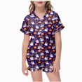 thumbnail image 1 of 4-5 Years Tween Girl Set Halloween Short Sleeve Shorts Sleep Girls Summer Pjs Girls Matching Pajama Sets, 1 of 5