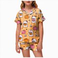 thumbnail image 1 of 4-5 Years Tween Short Sleeved And Shorts Set Halloween Parties Bluey Halloween Costume Pumpkin Pjs, 1 of 5
