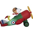 thumbnail image 1 of 4.5 ft. L Christmas Yard Inflatables Peanuts Snoopy In Airplane Scene, 1 of 2