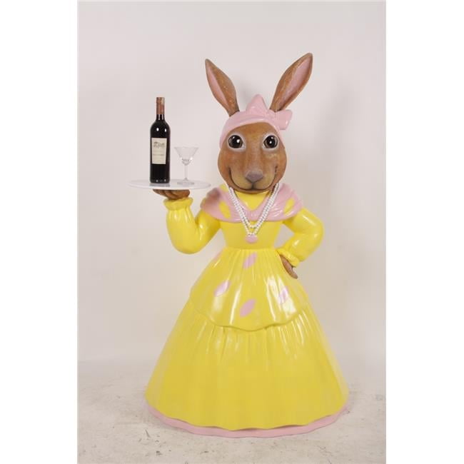 4.5 ft. Ma Rabbit Figurine with Serving Tray - Walmart.com