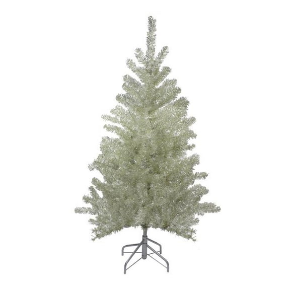 4.5 ft. Metallic Sheer Champagne Artificial Tinsel Christmas Tree - Unlit