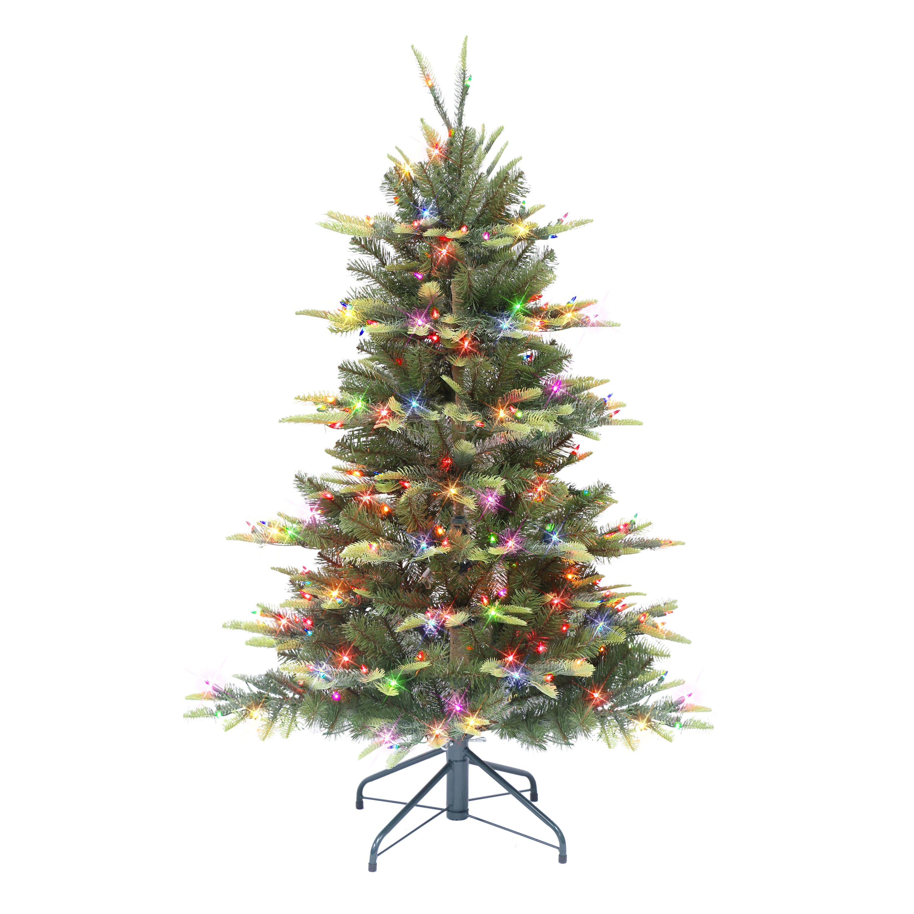 4 .5 ft Pre-lit Aspen Fir Tree 411 PE/PVC Tips 250 UL Multi-color ...