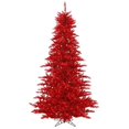 thumbnail image 1 of 4.5 ft. x 34 in. Tinsel Red Tree with 250 Red Dura LED Light - Red - 4.5 ft. x 34 in., 1 of 1