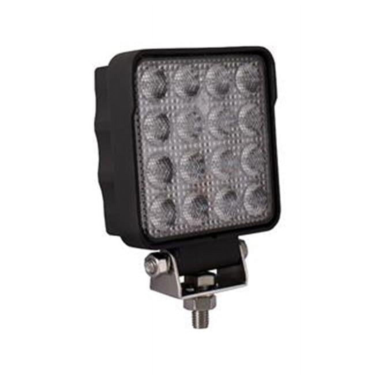 Sleek 4.5" Black Aluminum LED Flood Light with Clear Lens