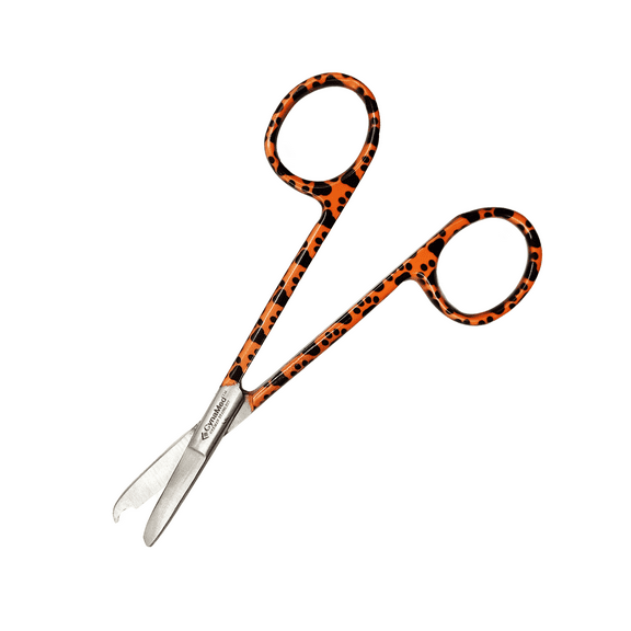 4.5 in. Cynamed Suture Stitch Scissors with Orange Paws 1
