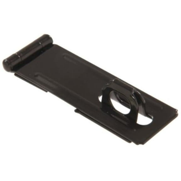 4.5 in. Fixed Staple Safety Hasp, Black
