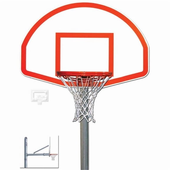 4.5 in. O.D. 1750B 240 Goal Front Mount Adjustable Straight Post Backboard