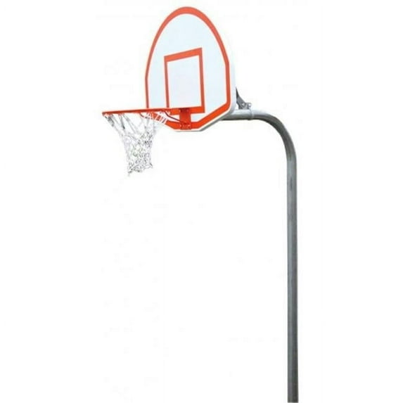 4.5 in. Outer Diameter Front Mount Gooseneck Post with Braces, 5 in.