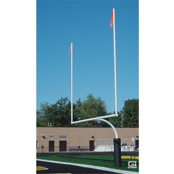 4.5 in. Outer Diameter Redzone High School Football Goalposts, Permanent & Sleeve Mount, Galvanized