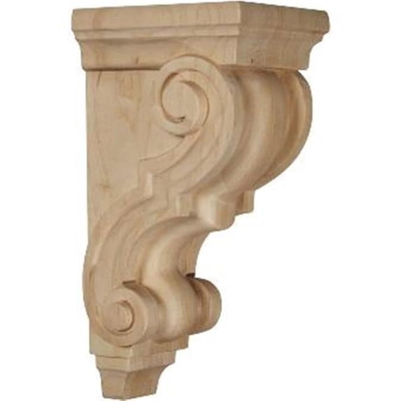 4.5 in. W x 5 in. D x 10 in. H Medium Traditional Wood Corbel, Cherry, Architectural Accent