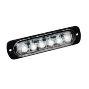 4.5 in. White - LED Ultra Slim Strobe 6W Cree - 480 Lumens 19 Flash Pat