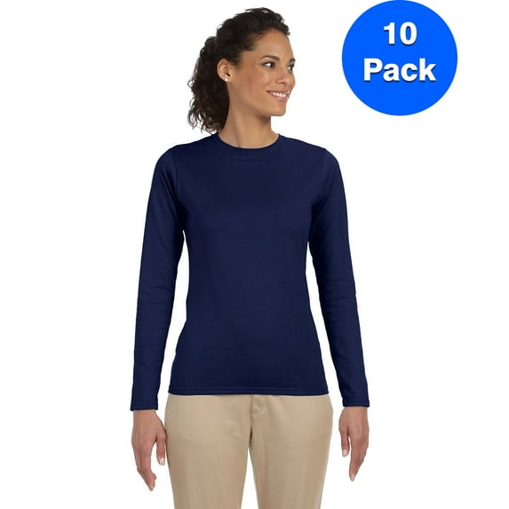 4.5 oz. SoftStyle Junior Fit Long-Sleeve T-Shirt 10 Pack