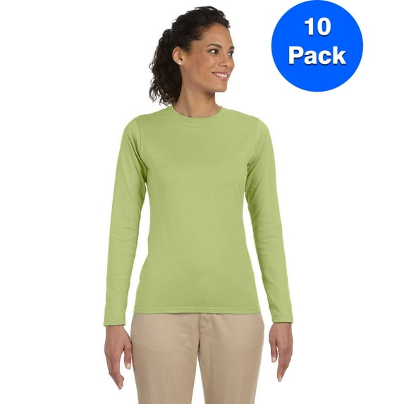 4.5 oz. SoftStyle Junior Fit Long-Sleeve T-Shirt 10 Pack