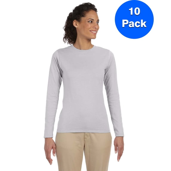 4.5 oz. SoftStyle Junior Fit Long-Sleeve T-Shirt 10 Pack