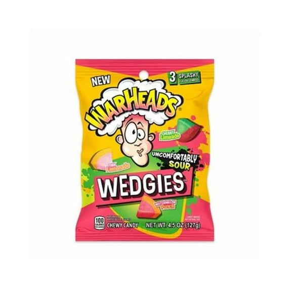 4.5 oz Warheads Sour Wedgies Peg Bag