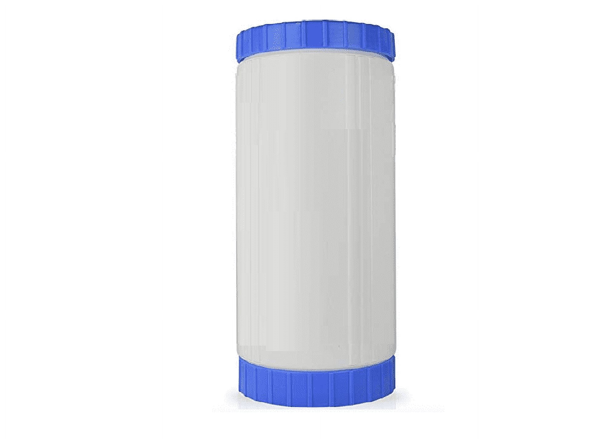 4.5" x 10" Whole House Big Blue Refillable Water Filter Cartridge - GAC Catalytic Carbon + Birm + KDF 85: Removes Iron, Manganese, Hydrogen Sulfide - Rotten Egg Smell
