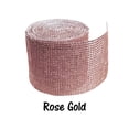 thumbnail image 1 of 4.5" x 10 yards Rose Gold Diamond Mesh Wrap Roll Rhinestone Crystal Ribbon, 1 of 1