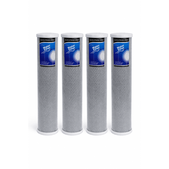 4.5" x 20" Carbon Block Replacement Water Filters (4 Pack)
