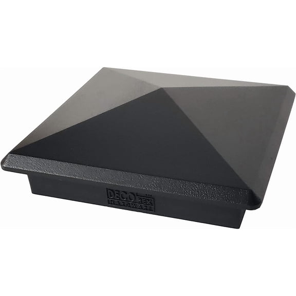 4.5" x 4.5" Heavy Duty Aluminium Pyramid Post Cap for True/Actual 4.5" x 4.5" Wood Posts - Black (Works ONLY with Actual 4.5" x 4.5" Posts. Will NOT Work with Actual 5" x 5" Posts)