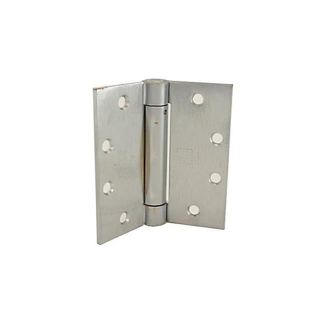 Spindle Spring Mortise 4.5 x 4.5 in. Full Mortise Single Acting Square Corner Spring Hinge, No ...
