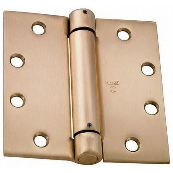4.5 x 4.5 in. Spring Hinge, No. 420936 Satin Brass