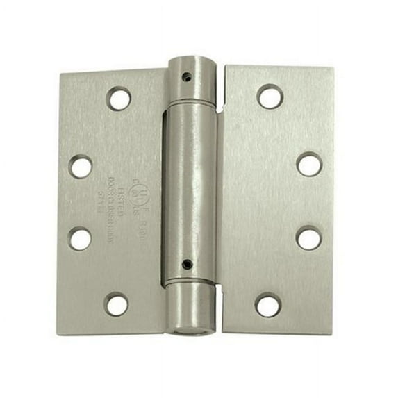 4.5 x 4.5 in. Spring Hinge, Satin Nickel - Steel