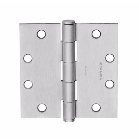 4.5 x 4.5 in. Square Corner Standard Weight Five Knuckle Hinge, No.55755 Satin Chrome