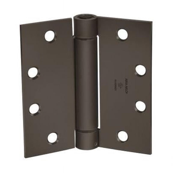 4.5 x 4.5 in. Square Corner Steel Single Acting Standard Weight Full Mortise Spring Hinge No.156021 - Oil Rubbed Bronze Finish