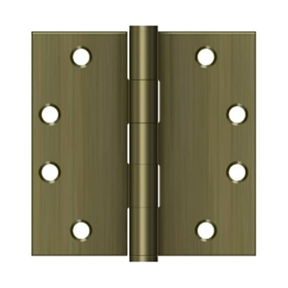 4.5 x 4.5 in. Square Hinge, Antique Brass