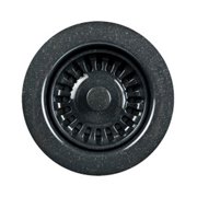 4.5 x 4.5 x 3.5 in. Speckled Granite Sink Strainer, Plastic - Black