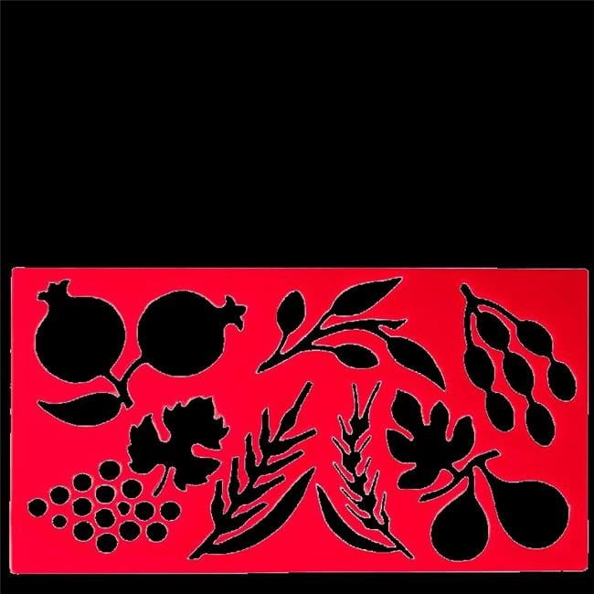 4.5 x 8 in. 7 Spices Small Alphabet Stencil, Red
