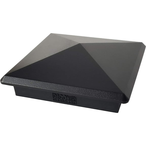 4.5" x 4.5" Heavy Duty Aluminium Pyramid Post Cap for True/Actual 4.5" x 4.5" Wood Posts - Black (Works ONLY with Actual 4.5" x 4.5" Posts. Will NOT Work with Actual 5" x 5" Posts)