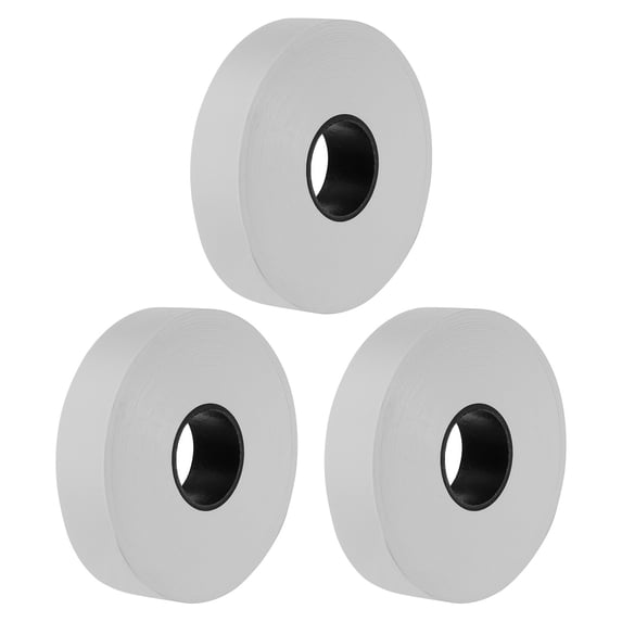 4/5"x196' PE Flagging Tape Non-Adhesive Neon Marking Tape for Tree Survey Boundaries, White 3 Pack