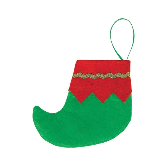 4.5"x4" Mini Elf Felt Stockings - 6 Pack (397643)