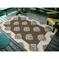 thumbnail image 1 of 4'5"x7' Contemporary Oriantal Floral, Brown Indoor & Outdoor Rug - 1087, 1 of 5