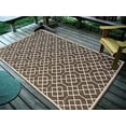 thumbnail image 1 of Furnish My Place Design1115 Brown 4'5"x7' Geometric Blocks Area Rugs For Indoor & Outdoor, Easy To Clean & Fade Resistant Washable Rug, Brown, 1 of 5