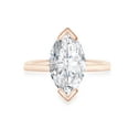 thumbnail image 1 of 4.50 CT Marquise Cut White Cubic Zirconia Solitaire Engagement Ring In 14K Rose Gold Over Sterling Silver (Color: White, Clarity: VVS1-VVS2, 4.50 Cttw) -10, 1 of 6