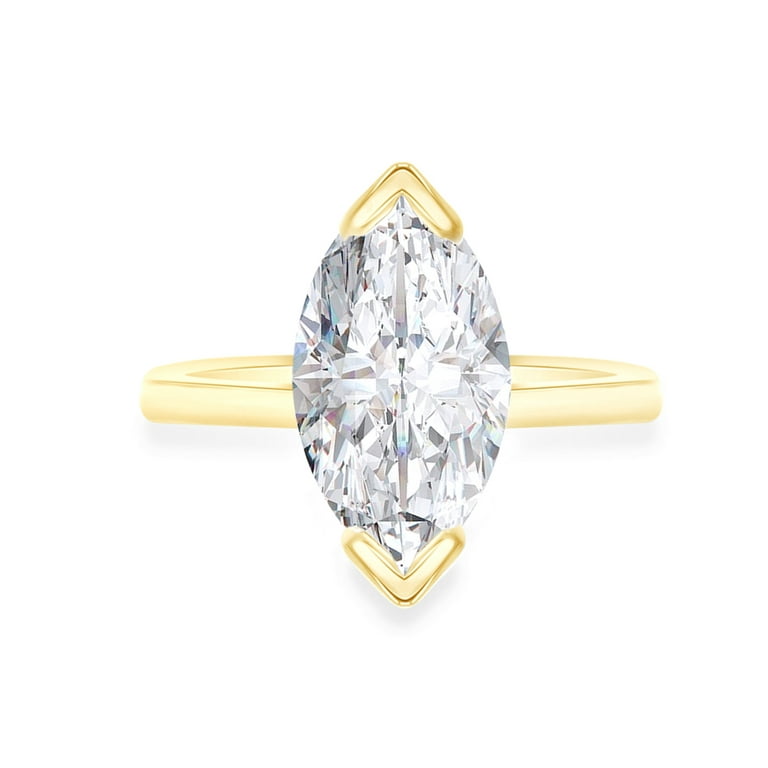 4.50 CT Marquise Cut White Cubic Zirconia Solitaire