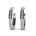 thumbnail image 1 of 4.50 CT Sparkling Brilliant Cut Diamonds Hoop Earrings - 14K White Gold, 1 of 1