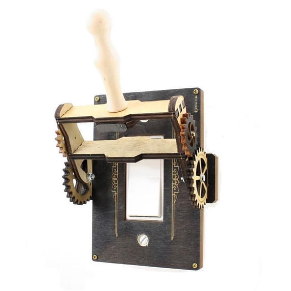 4.50 x 5.37 in. Steampunk Rocker Throw Switch, Black Satin