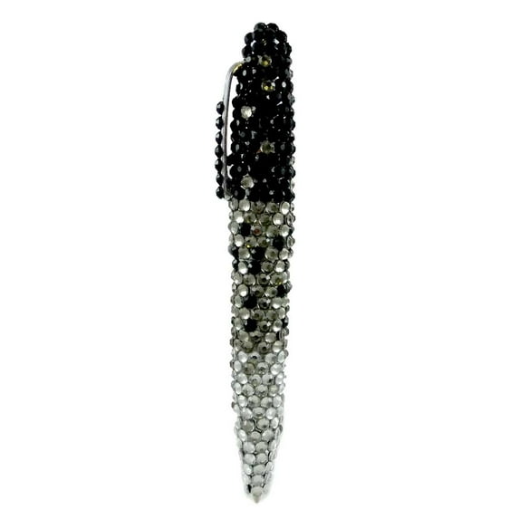 4.50In Bling Pen Black Ascade, Mixed Media, Crystals Desktop 10216L