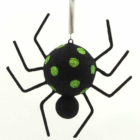 4.50In Spotted Spider Ornament, Resin, Spring Green Bb0002 Green