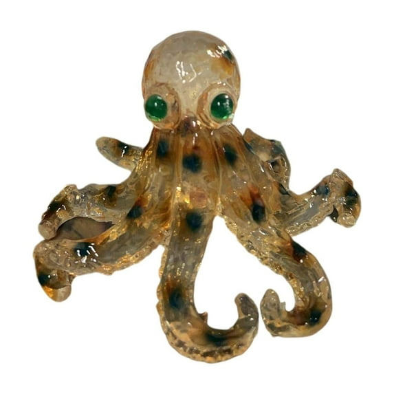 4.52 inches Octopus Resin Statue Decoration, Funny Inspired Ocean Creature Statue, Octopus Decoration for Home And Office Desktop Ornaments (Blue)
