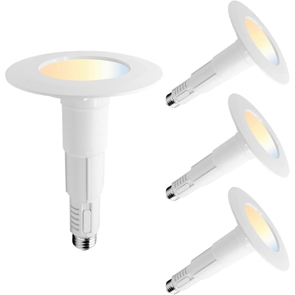 4" 5CCT LED Can Light Conversion Kit, Adjustable Retrofit Downlight