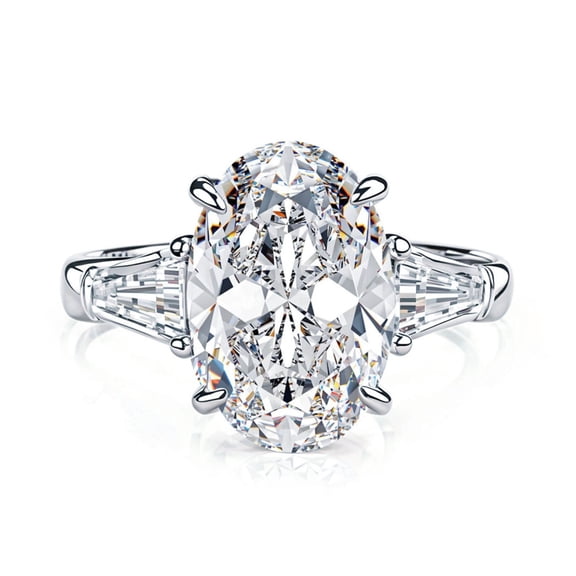 4.5CT Moissanite Wedding Rings for Women D Color VVS1 Clarity Anniversary Diamond Ring 925 Sterling Silver Engagement Ring for Women Size 5-9