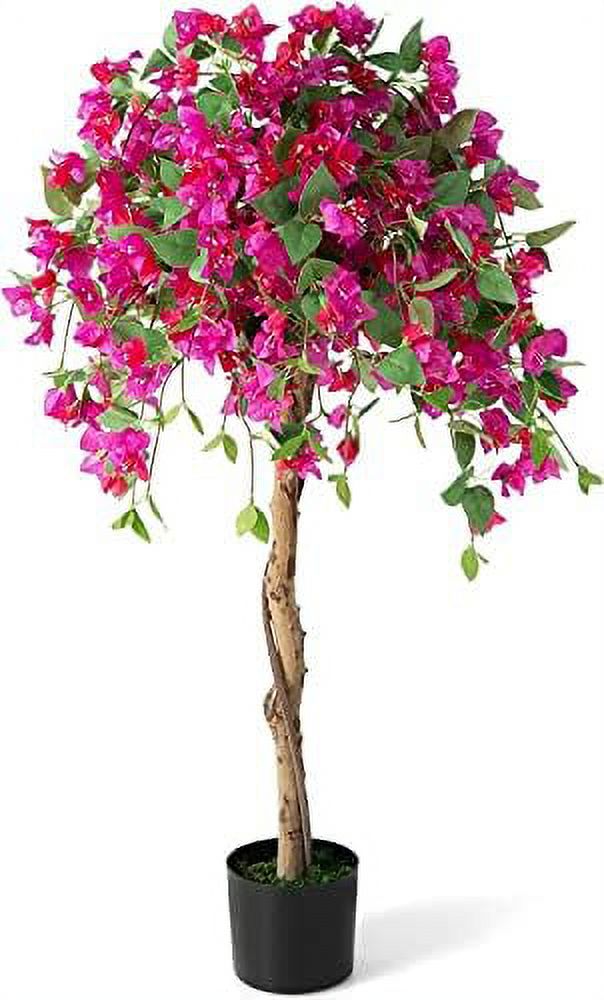 4.5FT Bougainvillea Artificial Tree, Faux Flower Tree in w/ 312 Flowers