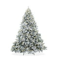 thumbnail image 1 of 4.5FT Pre-Lit Realistic Snow-Flocked Pine Artificial Holiday Christmas Tree with Sturdy Metal Stand, 1 of 7